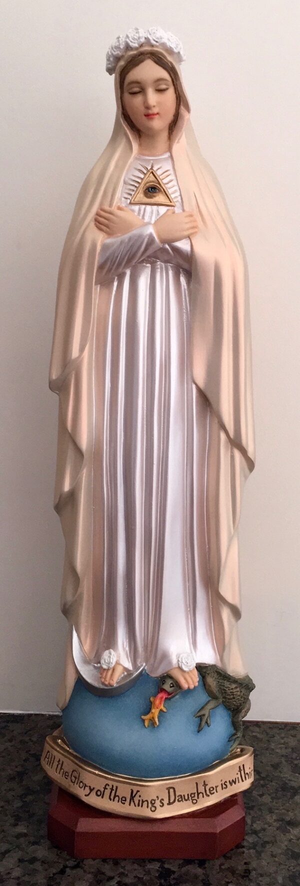 Our Lady of Indwelling Holy Trinity Statue - 16" - Image 2
