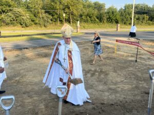 Bishop Rhoades at Groundbreaking